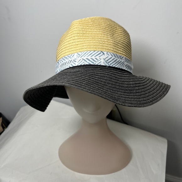 Permanent Vacation Two Tone Paper Woven Floppy Brim Hat One Size main image 4